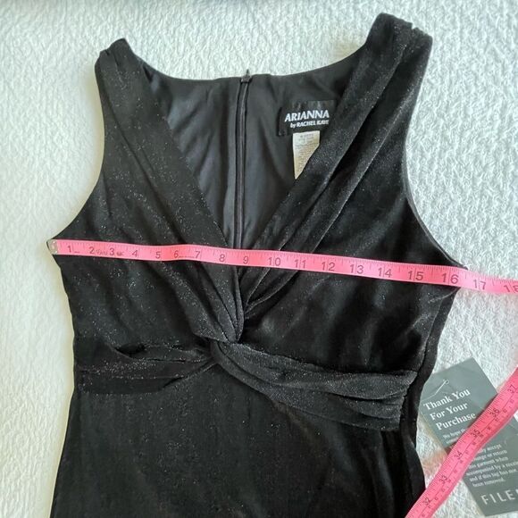 NWT Arianna by Rachel Kay long black dress size 12 - Picture 8 of 14